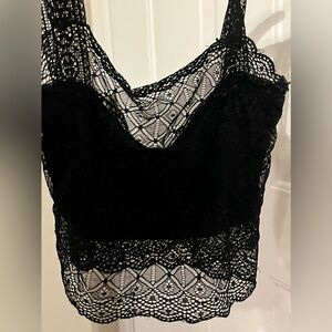 Black lace bralette